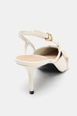 STRAPPY HIGH-HEEL SHOES WITH BUCKLES - Zara фото 6