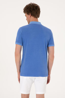 Erkek Slim Fit Polo Yaka _ndigo Y_kamal_ Basic Ti__rt Sepette S_rpriz _ndirim - U.s. polo assn фото 11