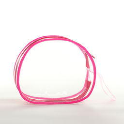 Цена за 2 шт. Косметичка на молнии для бассейна, с ручкой, малиновая/прозрачная - Simaland фото 2