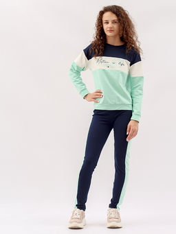 CRB wear / CWJG 90113-38 Костюм для девочки (джемпер, брюки),ментоловый/Ex.Cherubino