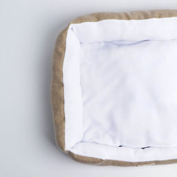 Лежанка для кошек и собак бежевая, 55х45х11 см - Пушистое счастье фото 3