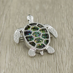 Брошь "Черепашка-2" перламутр гелиотис