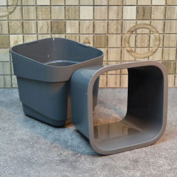 Горшок для цветов 2.2л d155 h145.5мм серый HILLS - Полимербыт фото 4