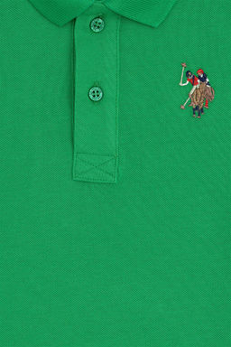 Зеленая базовая футболка для мальчика - U.s. polo assn фото 3