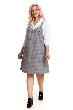 Сарафан 903 серая клетка - Novita фото 2