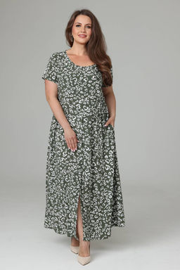 Платье штапель 6131/07/Хаки - Rise фото 4