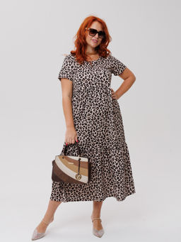 Трикотажное платье леопард КП-02 (12)
