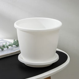 Горшок для цветов с поддоном «Альтернатива. Афина», 3 л, пластиковый, белый