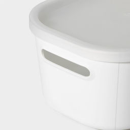 Контейнер для хранения с крышкой LaDom «Лёгкость», 17.8×12.7×8.4 см, белый