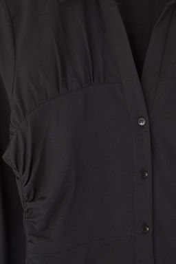 Siyah Buzgu Detayl? K?sa / Mini Dokuma Gomlek Elbise TWOAW26EL00188 - Trendyolmilla фото 6