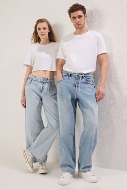 TRENDYOL MAN Mavi Erkek Baggy Fit Jeans Bol Kot Pantolon TMNSS25JE00002 - Trendyolmilla фото 2