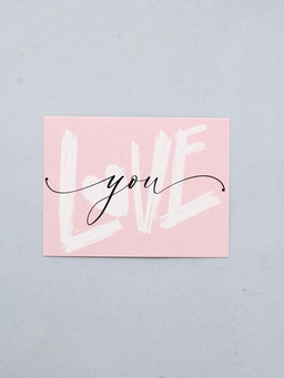 Цена за 20 шт. Открытка-мини Люблю тебя, 6?8 см