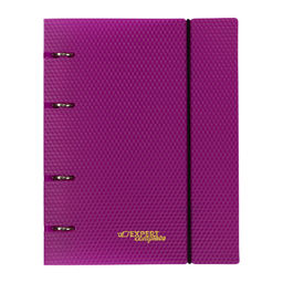 Expert Complete PRISMA NEON Папка-обложка для сменного тетрадного блока на 4 кольцах A5+ 700 мкм 20 мм эффект 3D 1 шт. d - 20 мм пурпурный EC21140022