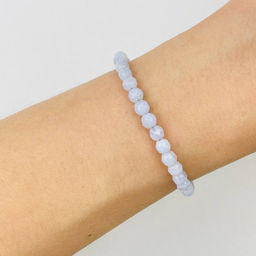 Браслет из Голубого агата 16,5 см + - Радуга самоцветов фото 2