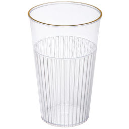 Цена за 2 шт. Стакан пластиковый 600мл "Полоски" в наборе 4шт, микс цветов