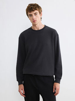 Regular Fit Bisiklet Yaka Erkek Sweatshirt