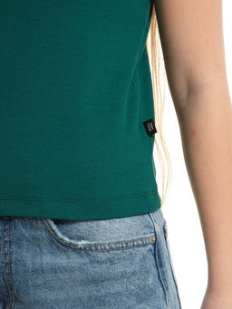 Футболка в рубчик 22-0210 зеленый