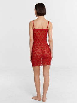 Комбинация женская красная кружевная красный 572390