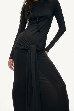 Tie-detail jersey dress - H&m фото 5