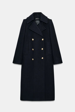 LONG WOOL BLEND COAT ZW COLLECTION - Zara фото 3
