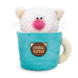 Мягкая игрушка "Кофейные Коты. Коллекция "Десерт". Молоко" 12см (CCat12-22)