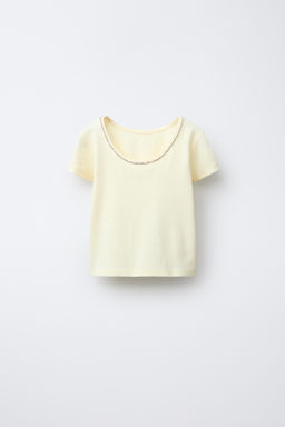 RIBBED T-SHIRT WITH JEWELS