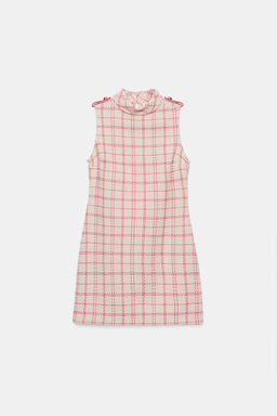 VESTIDO CORTO ESTRUCTURA / Blanco / Rosa - Zara фото 8