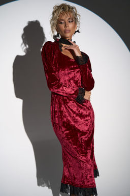 Платье Кэстл (бордовый) - Эльза фото 15