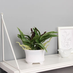 Искусственный цветок в горшке Ирис мини галант, 11?19 см, МИКС