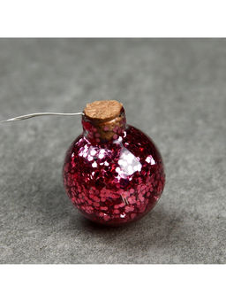 Гирлянда Нить 1.6 м с насадками Шарики с розовым конфетти, IP20, серебристая нить, 15 LED, от батареек АА?2, свечение тёплое белое - Luazon lighting фото 7