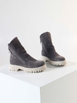 Ботинки 233.1541be. Серый замок/Шерсть