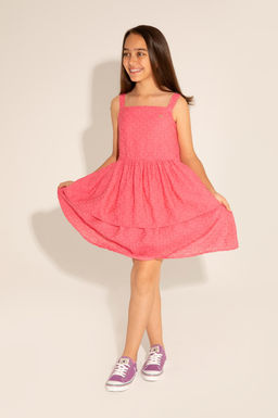 Фиолетовое тканое платье для девочки - U.s. polo assn фото 6