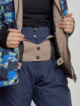 Горнолыжная куртка женская зимняя темно-синего цвета 3320TS - Mtforce фото 7