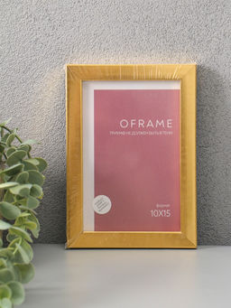 Фоторамка для фото 10×15 см Oframe, пластик, золото, (пластиковый экран)
