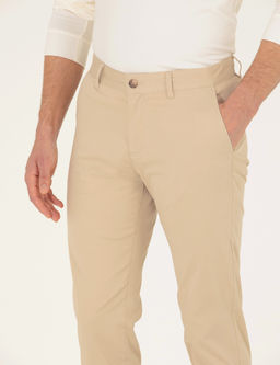 Camel Regular Fit Basic Kanvas Pantolon