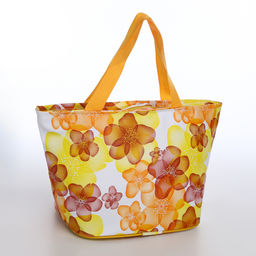 Косметичка-сумка на молнии, большая, с принтом Яблоня, жёлтая