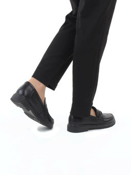 03-DCO59-5 BLACK Лоферы женские (натуральная кожа)