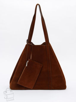 Сумка женская кожаная 1029M brown Polina&Eiterou