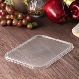 Цена за 50 шт. Крышка для контейнера одноразовая «Юпласт», пластик,18.6×13.2×4.8 см, прозрачная