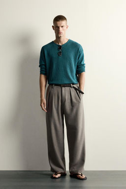 JERSEY RELAXED FIT 100% C??AMO / Verde azul