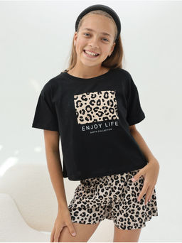 Пижама "Леопард" детская девочка с шортами