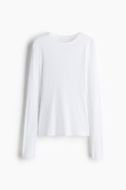 Camiseta de algod?n acanalado