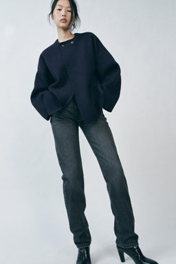 KNIT JACKET WITH METAL FASTENING - Zara фото 9