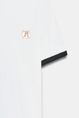 ZARA T-SHIRT WITH TRIM AND BROOCH  фото 17