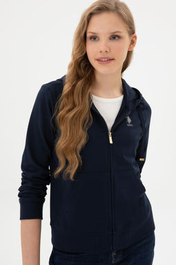Kad_n Lacivert Sweatshirt Sepette S_rpriz _ndirim - U.s. polo assn фото 2