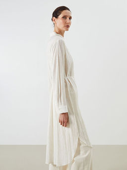 Keten Kar???ml? Oversize Kad?n G?mlek Tunik