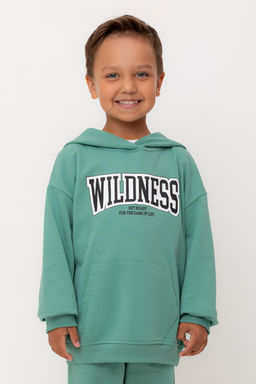 Crockid _ КР 302740/малахитово-зеленый к560 джемпер (худи) для мал  фото 5