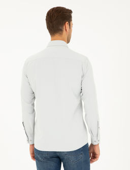 Gri Slim Fit Arm_rl_ Uzun Kollu G_mlek