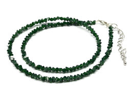 Чокер на шею женский из циркона огранка 3мм цвет темно-зеленый, 38см Радуга камня