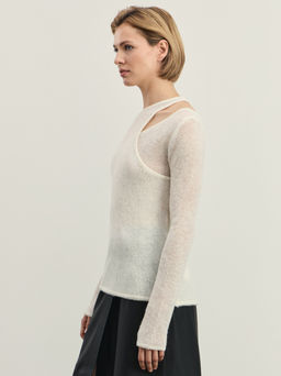 Джемпер с асимметричным вырезом / Zarina  фото 4